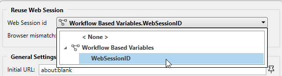 An image showing the reuse web session option
