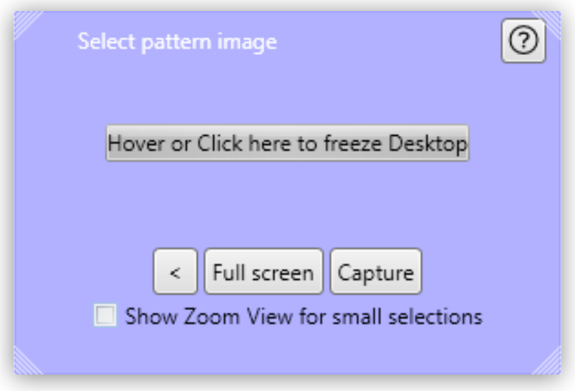 The Select pattern image dialog
