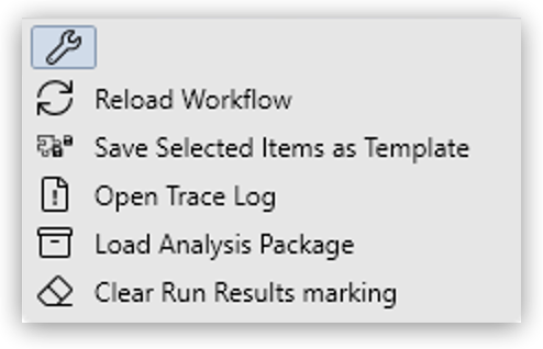 The Workbench Tools menu