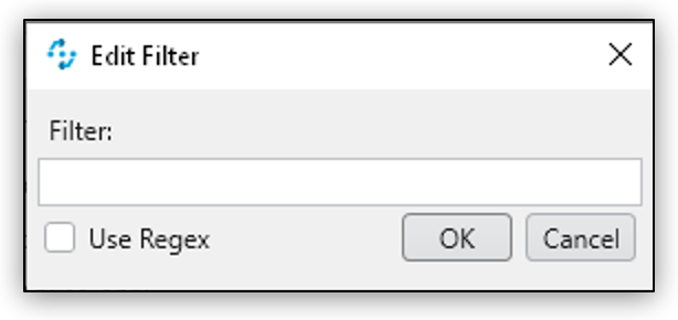 The filter dialog of the File Controlled Loop Action Step