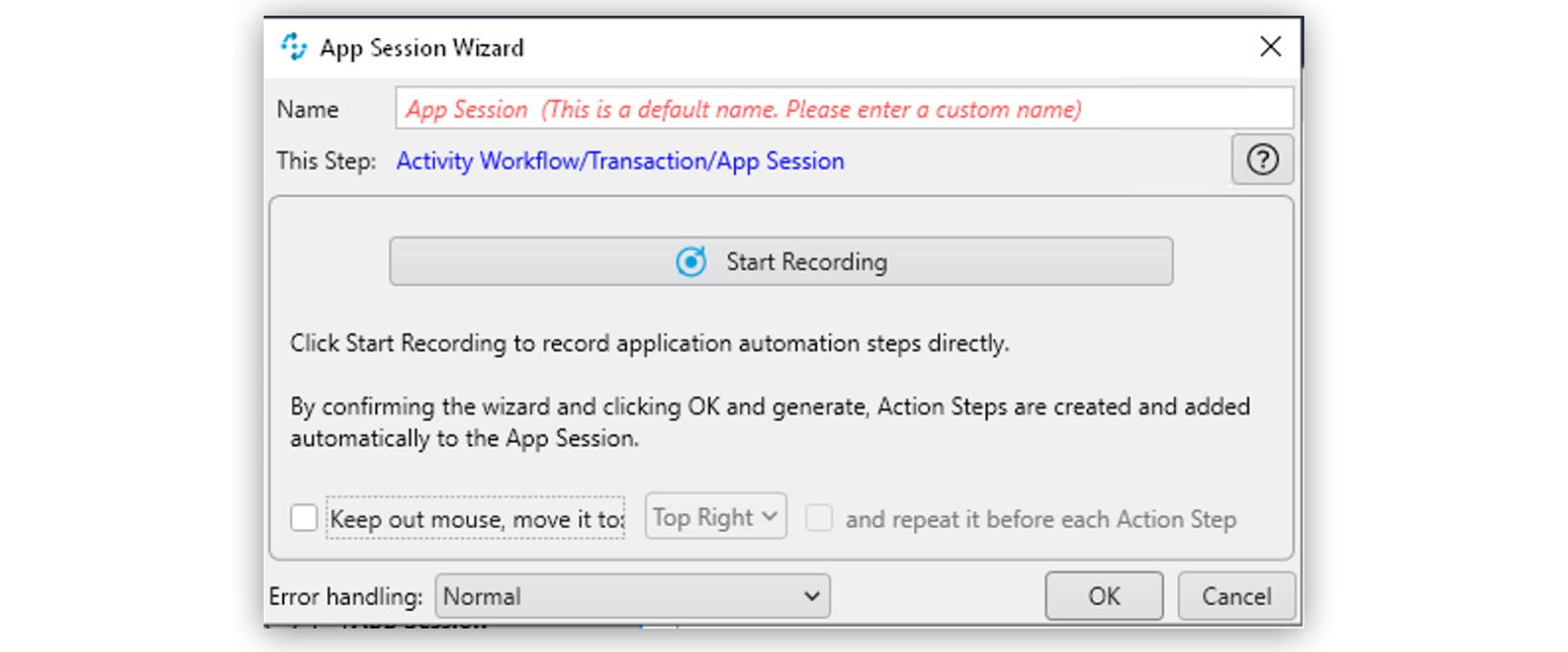 App Session Wizard