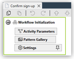 The workflow Initialization section