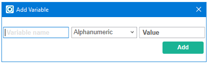 Add Variable window