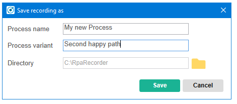 Save Recording As dialog box