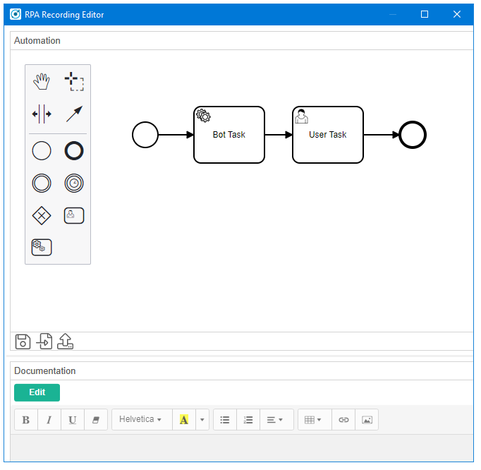 Process Recording Editor Panels