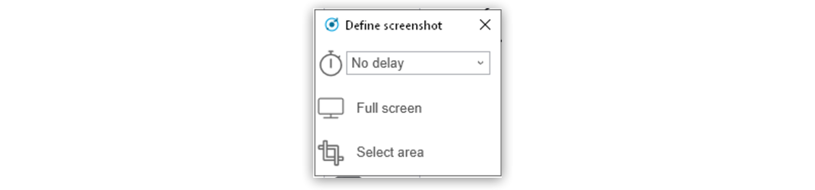 Define Screenshot window
