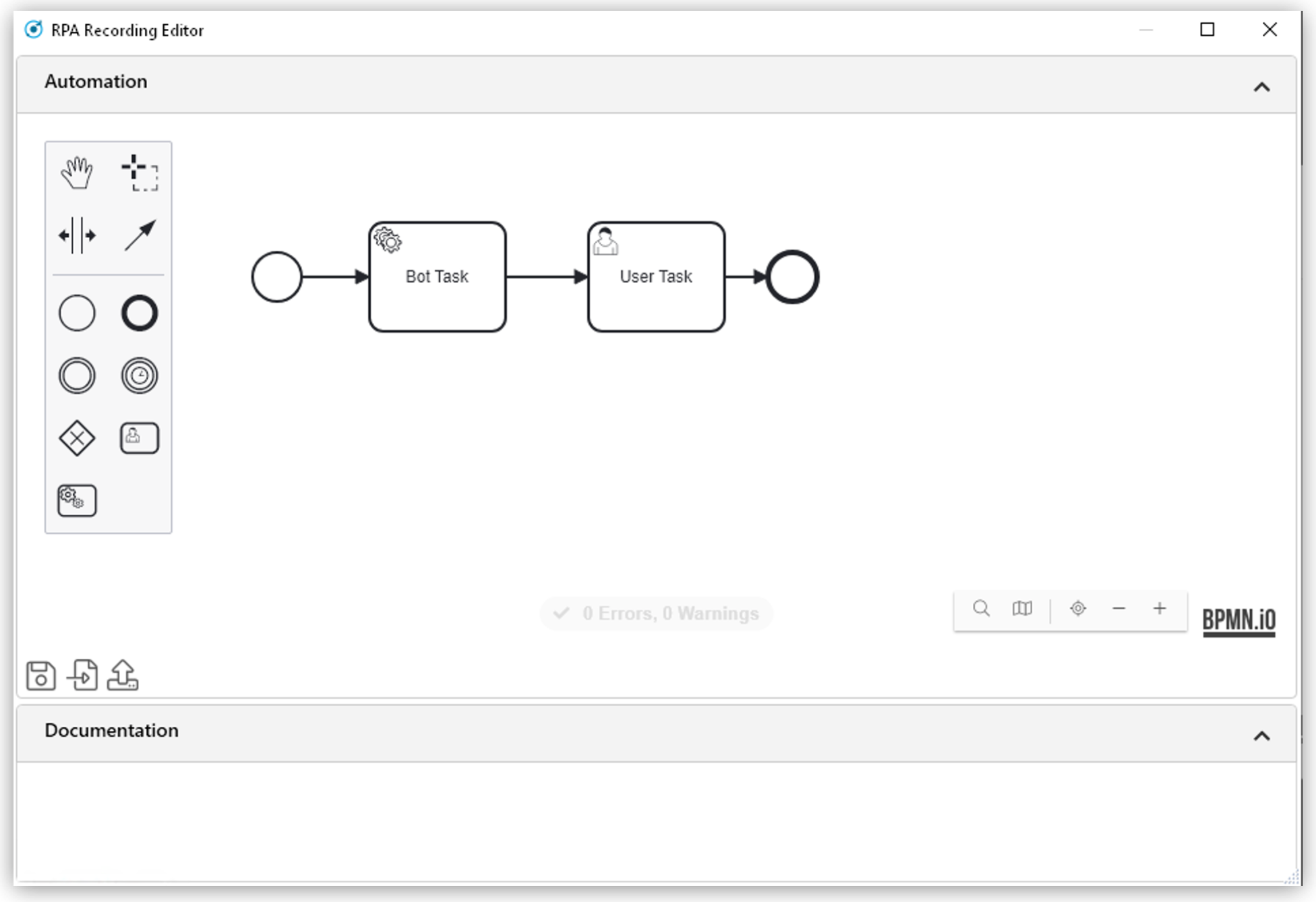 Process Recording Editor Panels