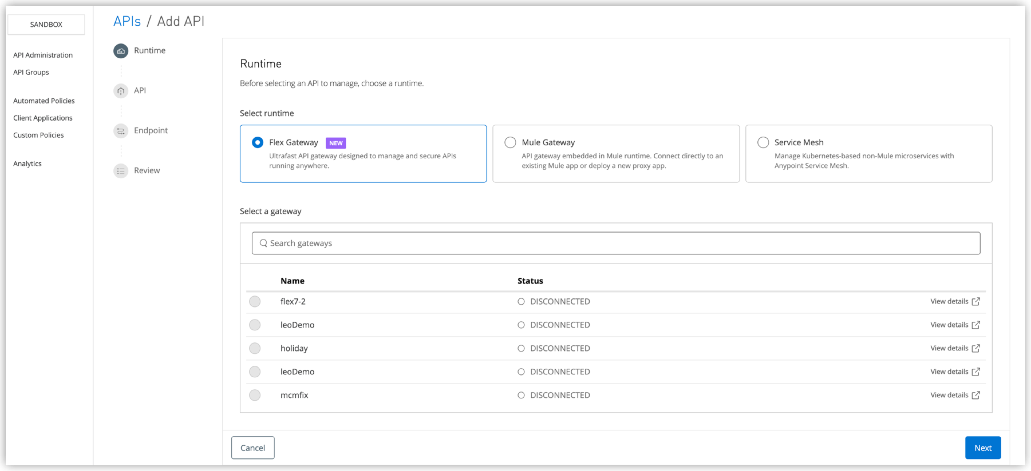 Add an API | MuleSoft Documentation