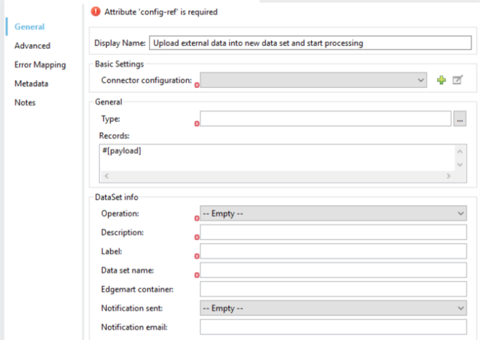 Upload external data