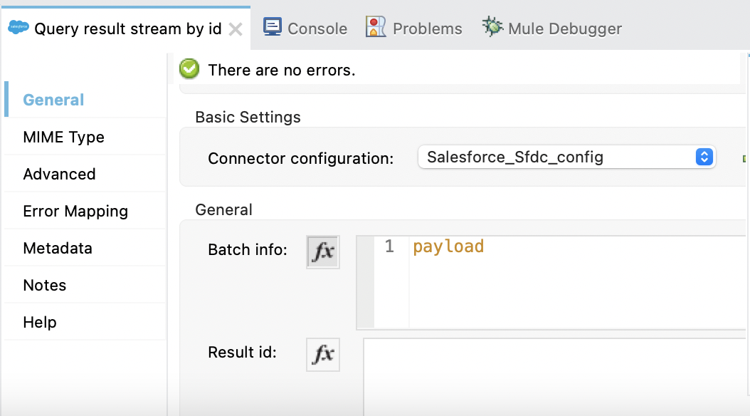 Query result stream by id properties window configuration