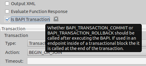 SAP sRFC Transaction BAPI