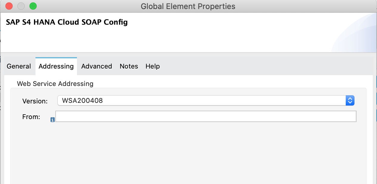 Configure Web Service Addressing fields