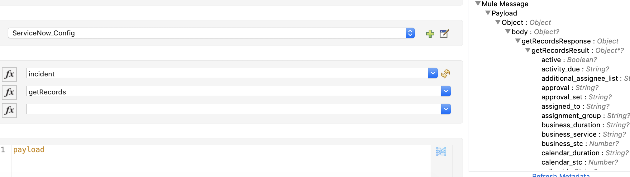 Servicenow metadata for Studio 7.5.0 without reference values