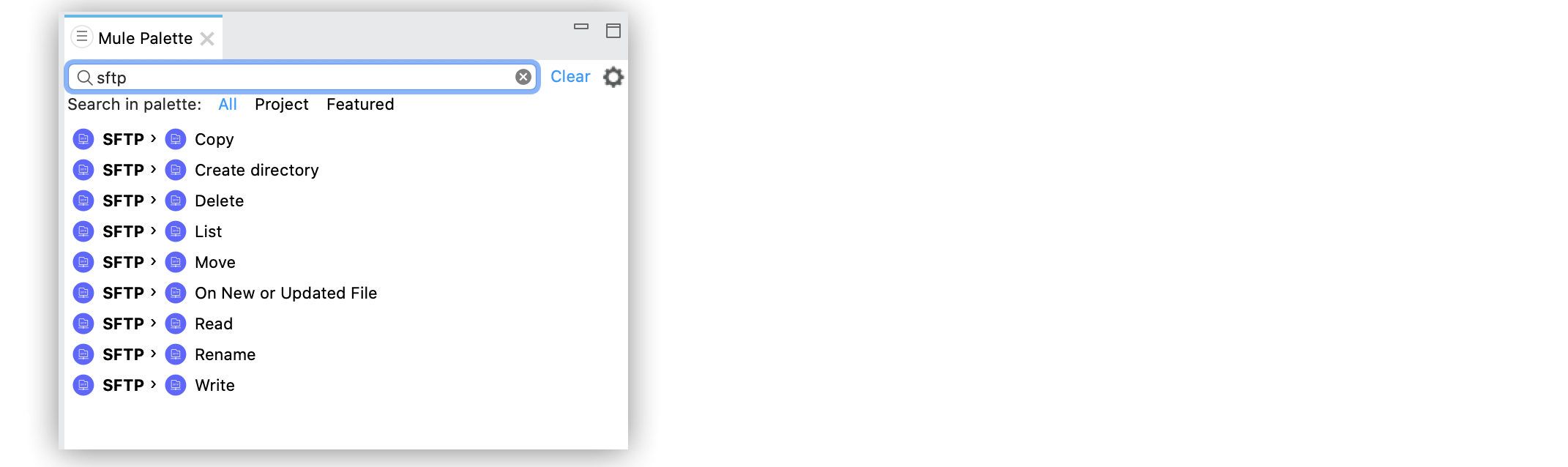 SFTP Connector Operations