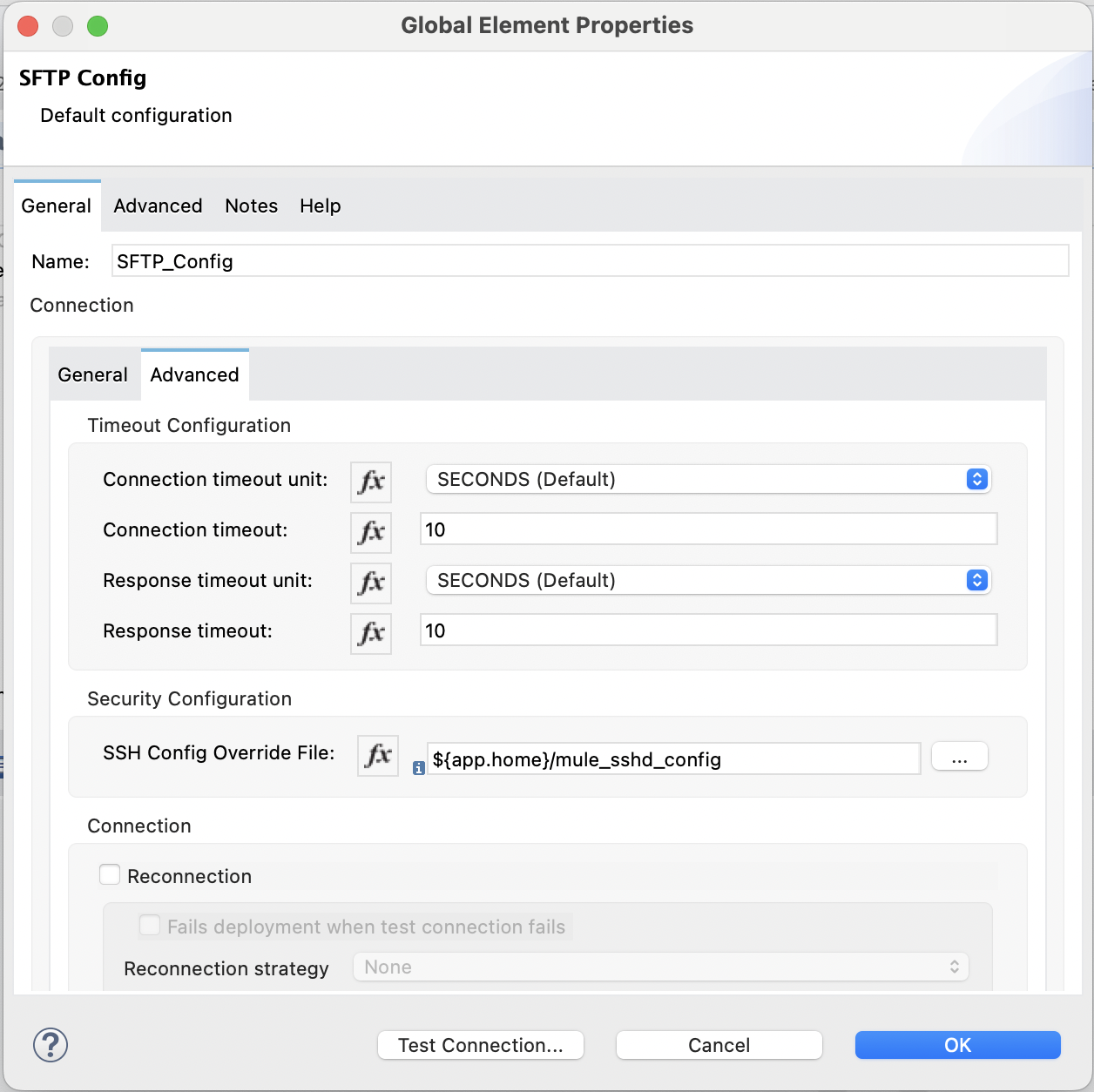 SFTP Configuration with preferred authentication field set to GSSAPI_WITH_MIC