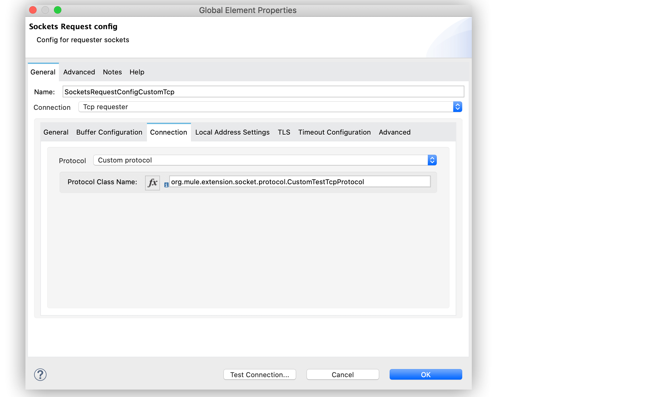 Sockets Send and Receive Custom Protocol Configuration