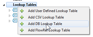 add db lookup table
