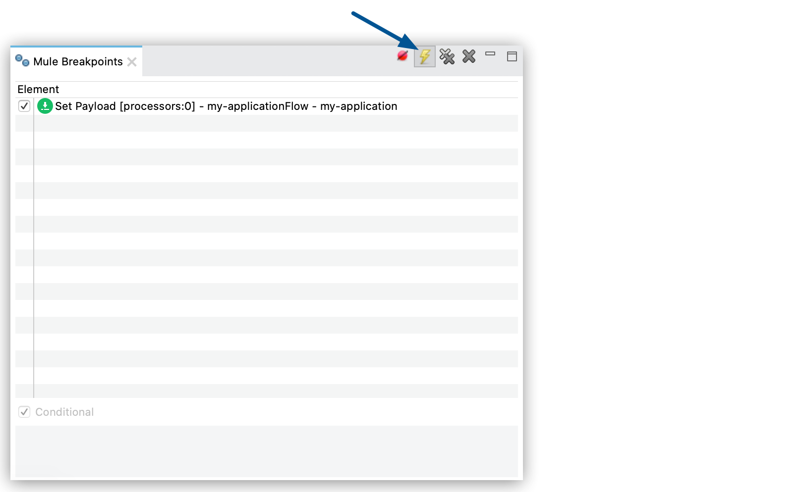 disable error breakpoint