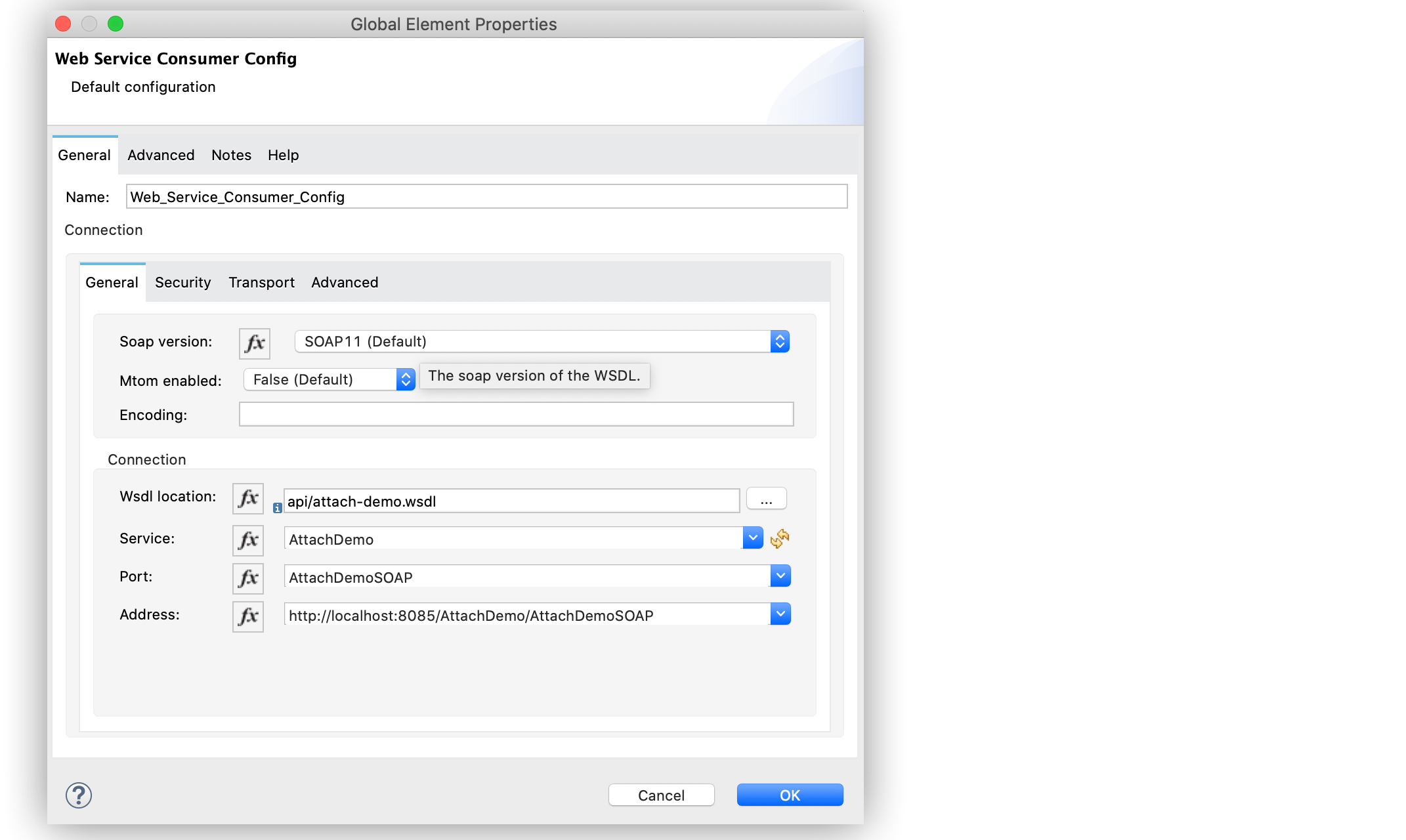 Web Service Consumer Configuration