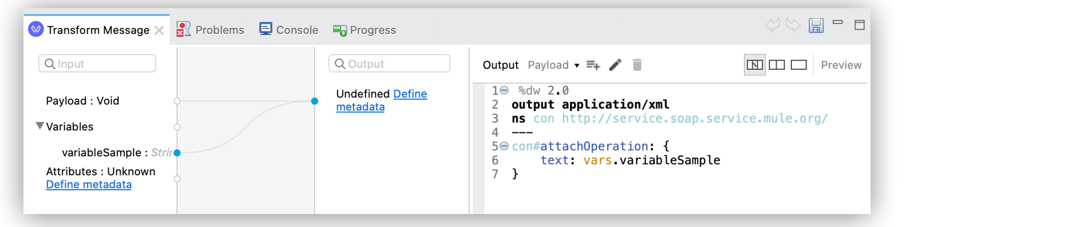 Transform Message Configuration